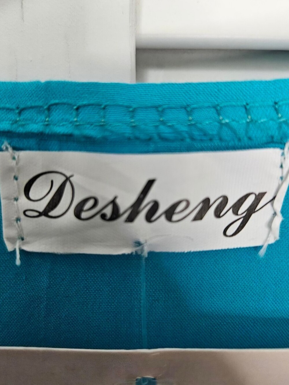 Desheng Sleeveless Summer Kimono Teal with Multicolor Tassels Women's S/M NEW - Picture 7 of 9